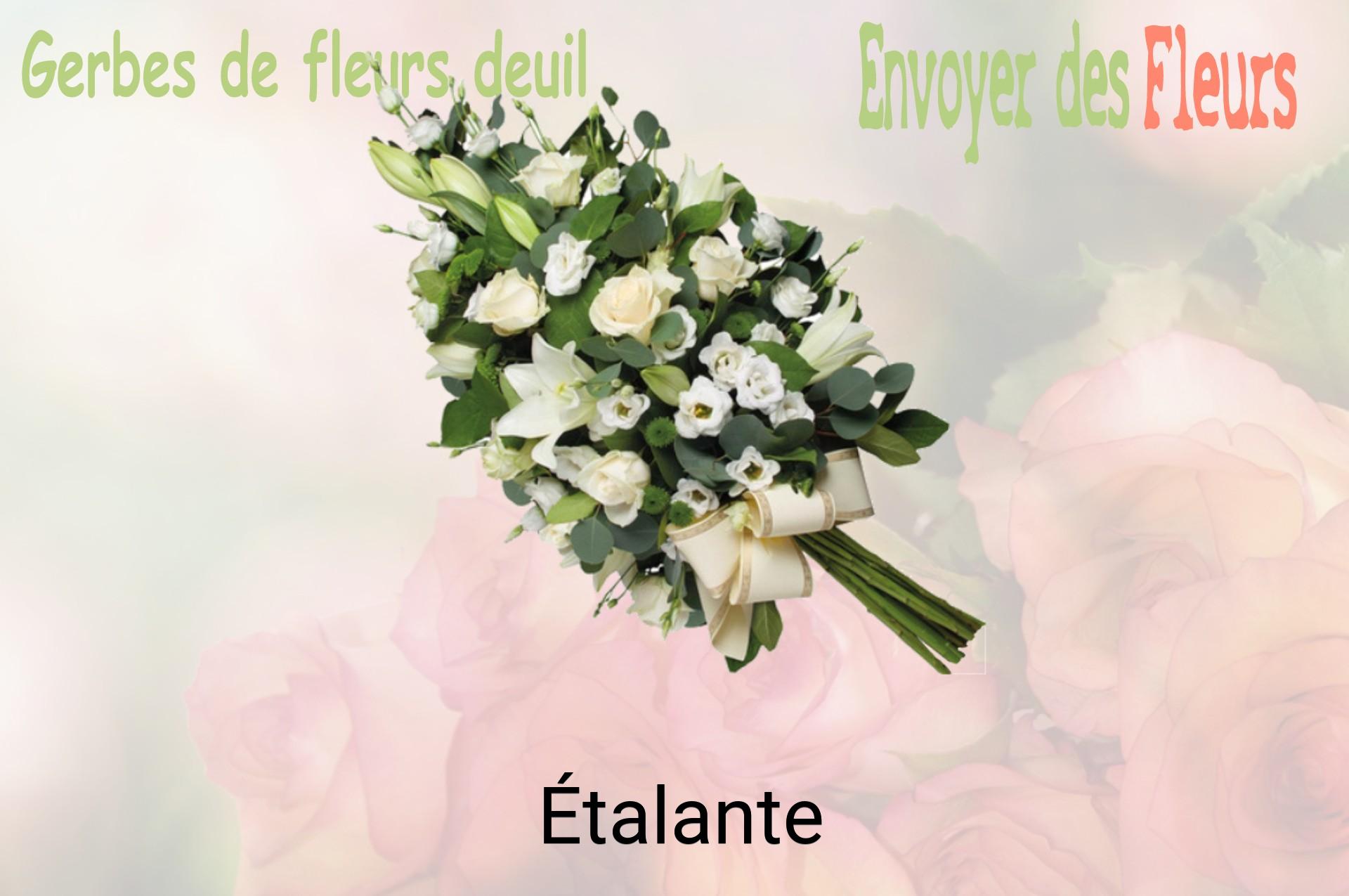 Gerbe de fleurs de deuil livrée à Étalante